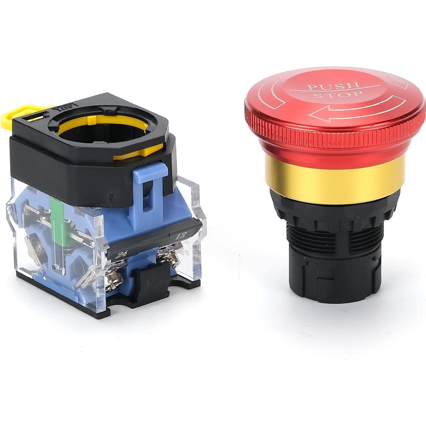 Botón de Parada de Emergencia MARSTEK 22mm IP67 10A 440V