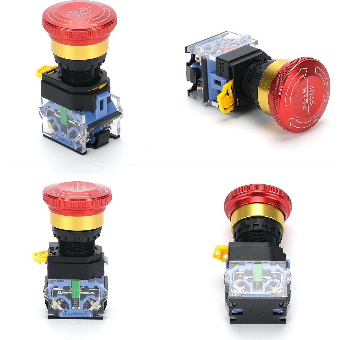 Botón de Parada de Emergencia MARSTEK 22mm IP67 10A 440V