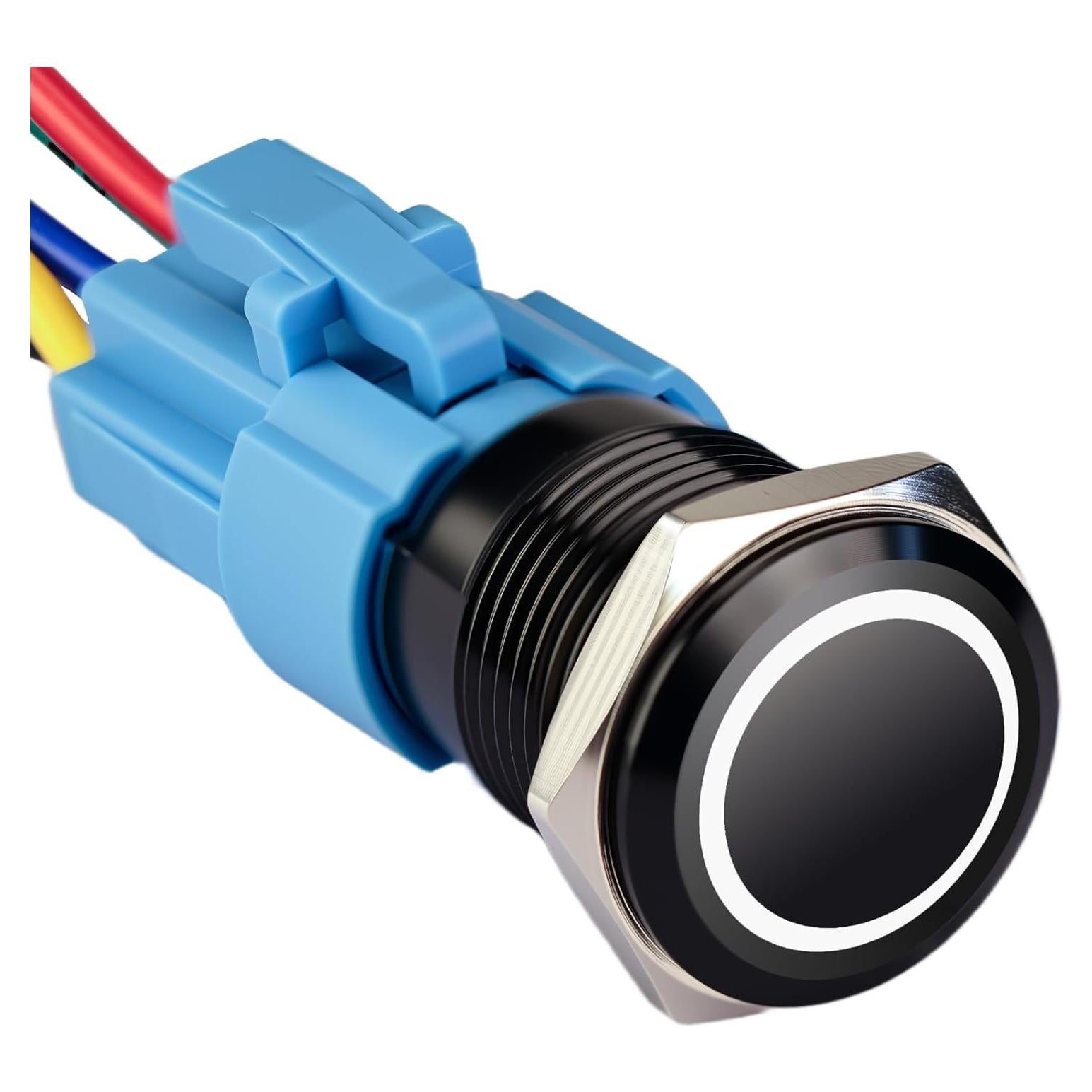 Interruptor pulsador 19mm LANGIR 12V CC a prueba de agua LED