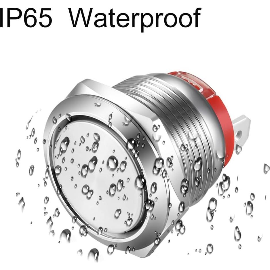 Interruptor de Botón de Presión Gebildet 19mm IP65 Acero Inoxidable