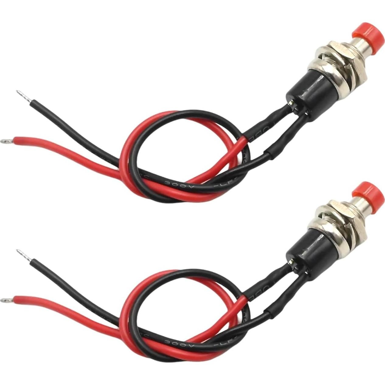 10 Interruptores de Botón Momentáneo Vkinman 1A 250V CA Rojo