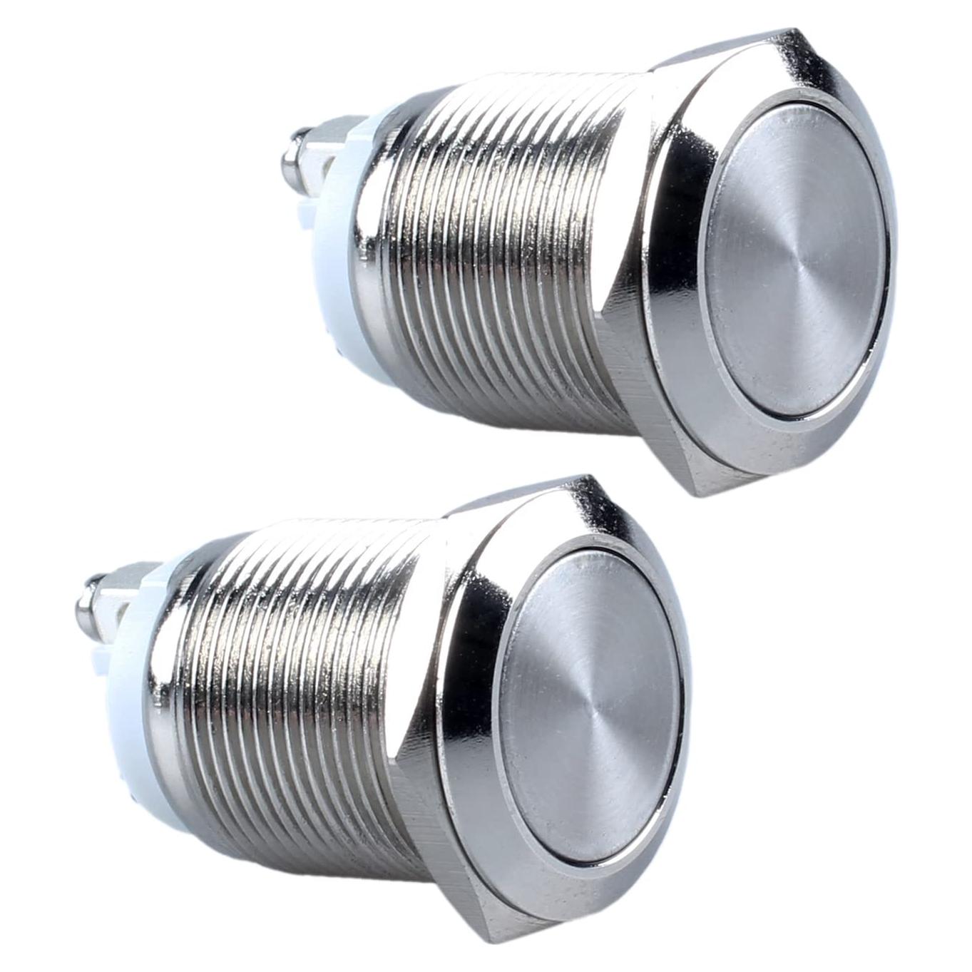 Paquete de 2 Interruptores Metálicos Impermeables DMWD 19mm