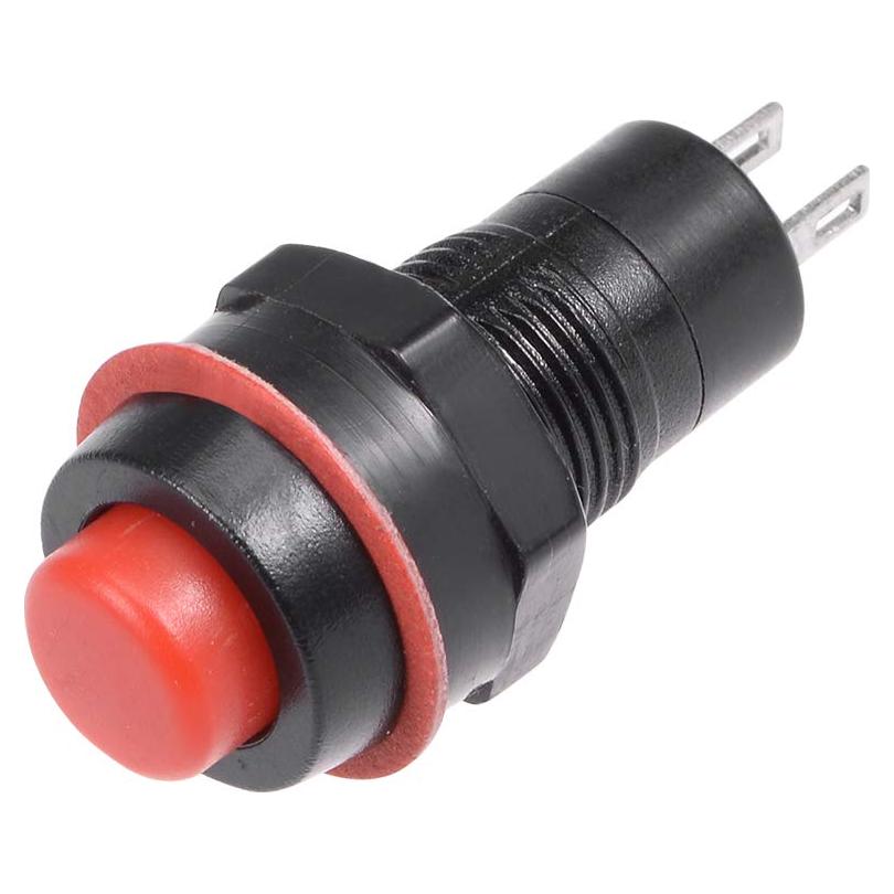 Interruptor de Botón Pulsador Uxcell 10mm Rojo SPST 10pcs