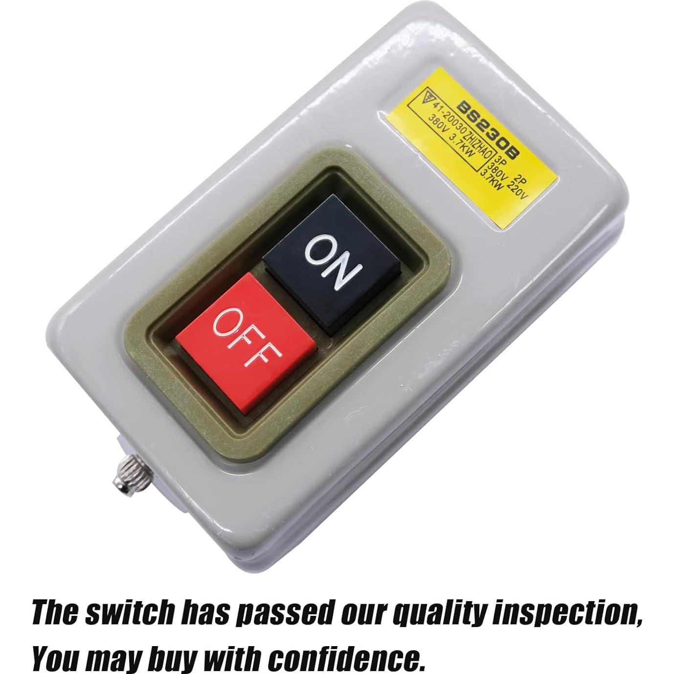 Interruptor de Botón de Presión mxuteuk 220V/380V 10A BS230B