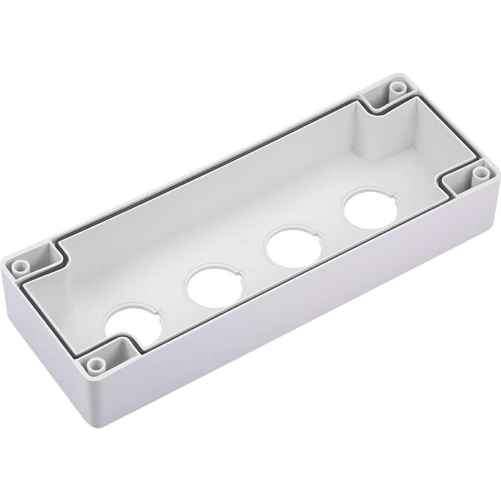 Caja de Botón Pulsador 4 Agujeros uxcell 22mm A Prueba de Agua