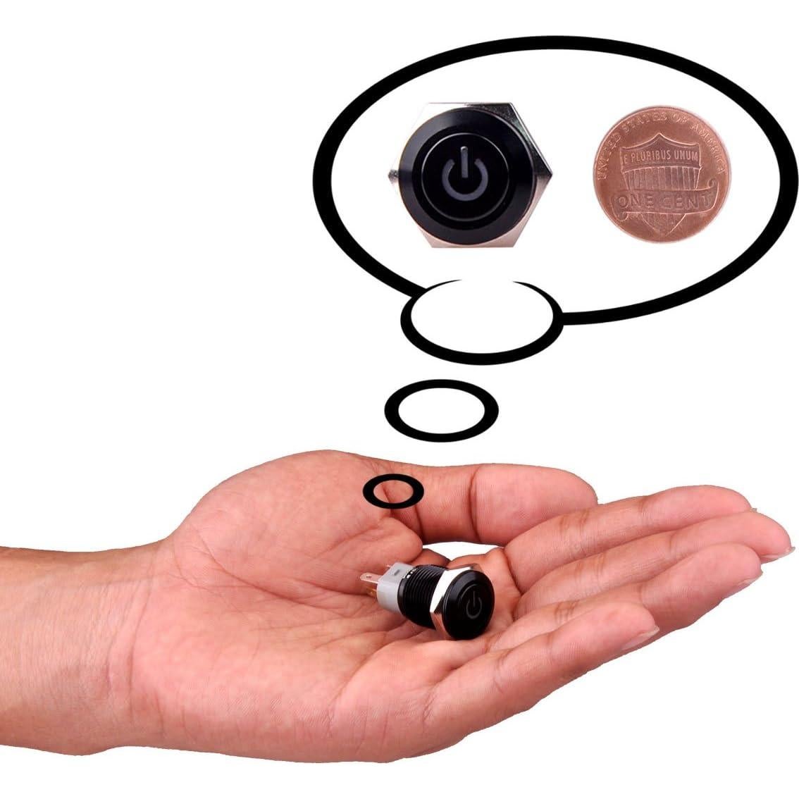 Interruptor de Botón de Presión Ulincos U16F5 1NO1NC Azul