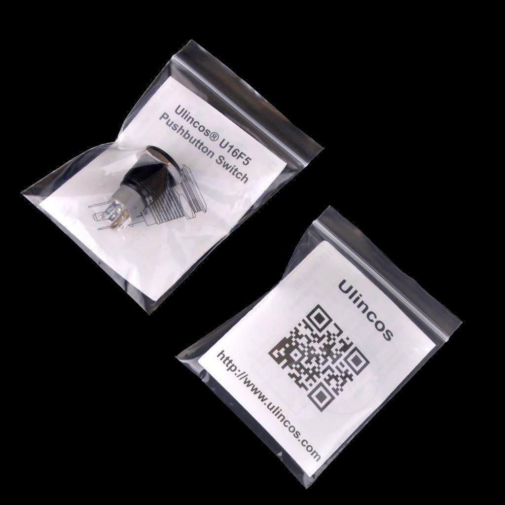 Interruptor de Botón de Presión Ulincos U16F5 1NO1NC Azul