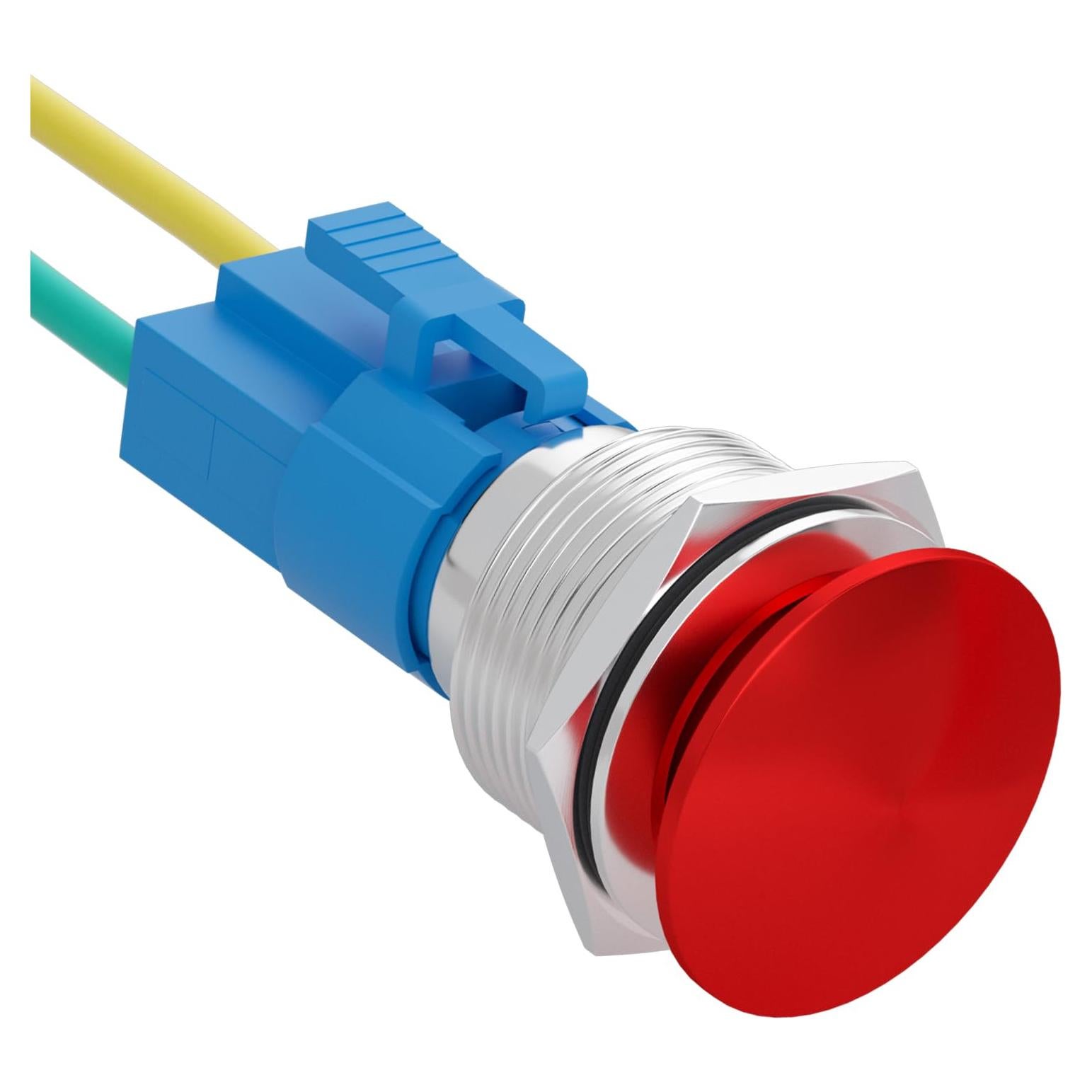 Interruptor Pulsador Momentáneo APIELE 19mm Rojo IP65 10A