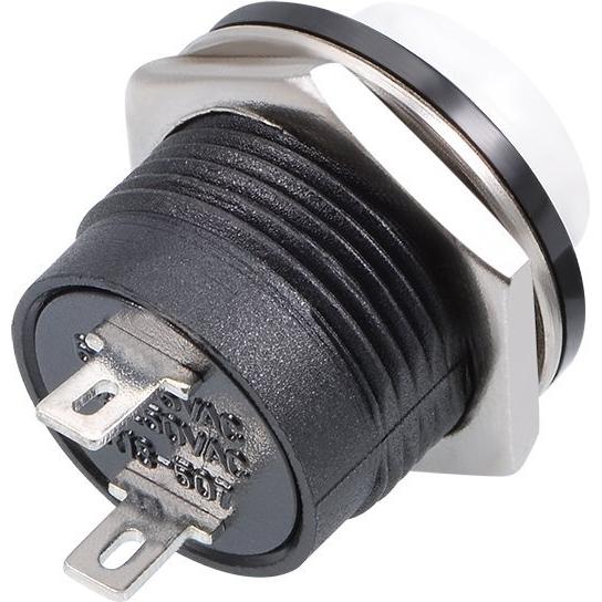 Botón Pulsador Momentáneo Blanco 16mm uxcell - 10 Piezas