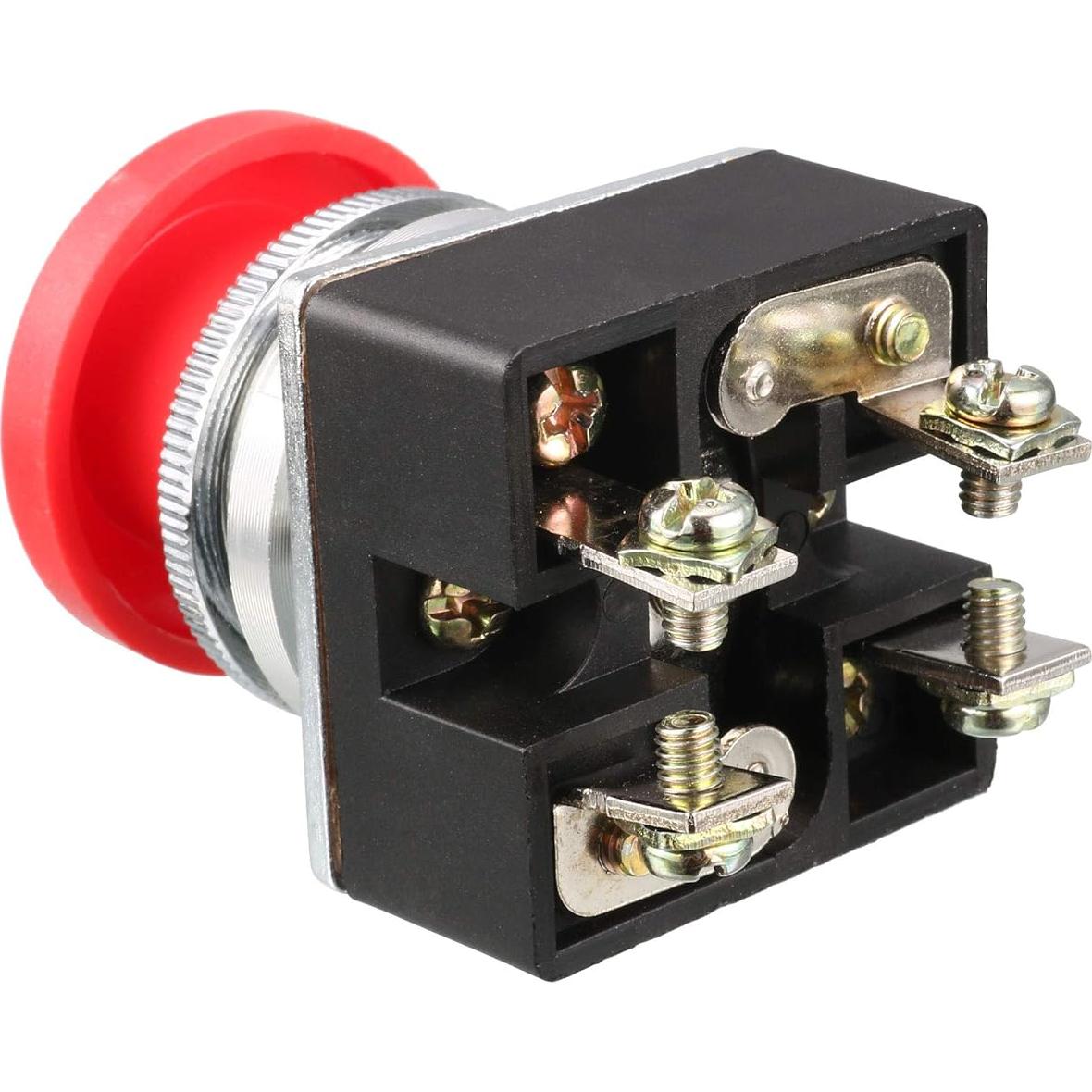 Interruptor Momentáneo Rojo uxcell 30mm AC 380V 5A