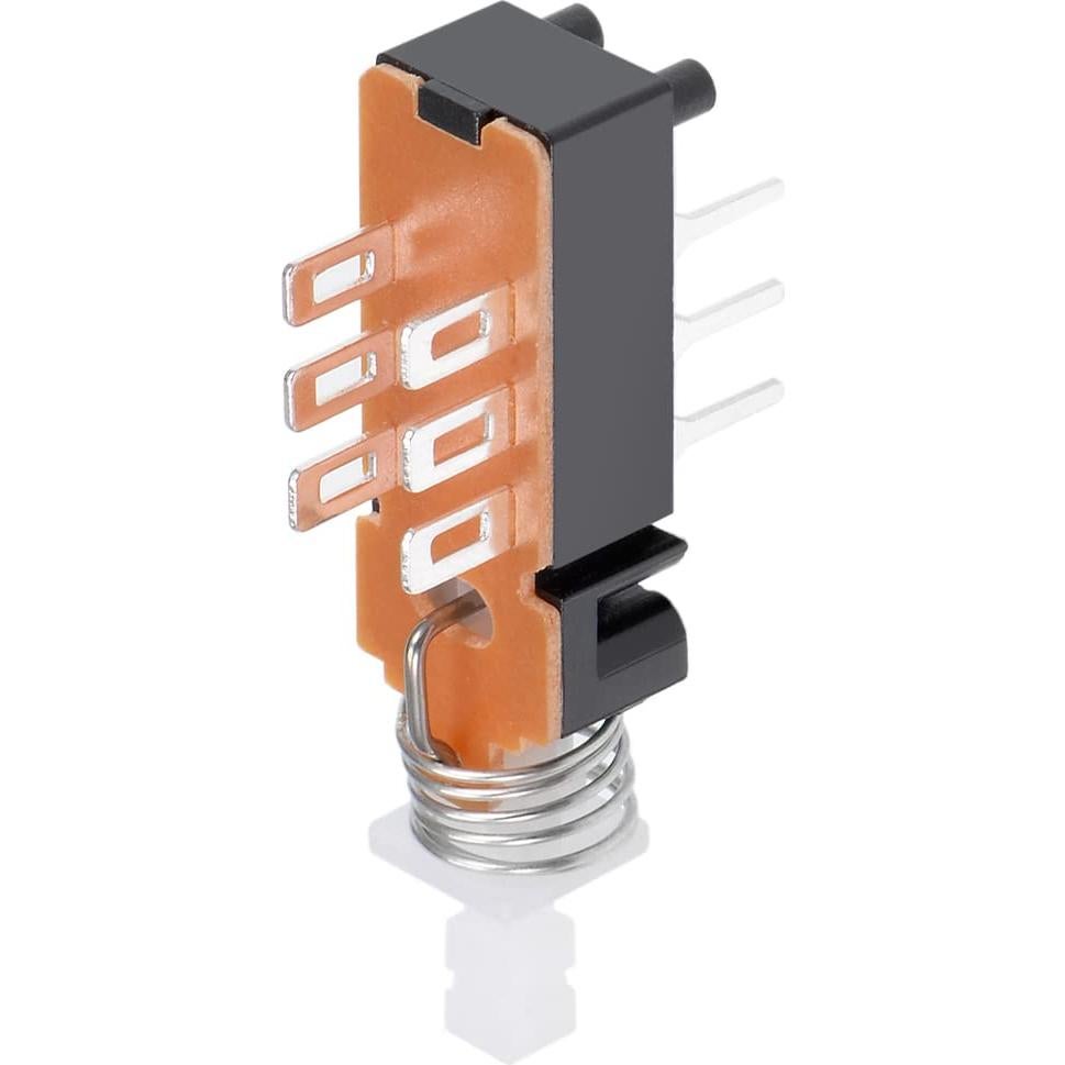 Interruptor de Botón DPDT 6 Pines uxcell Auto-bloqueante 10pcs