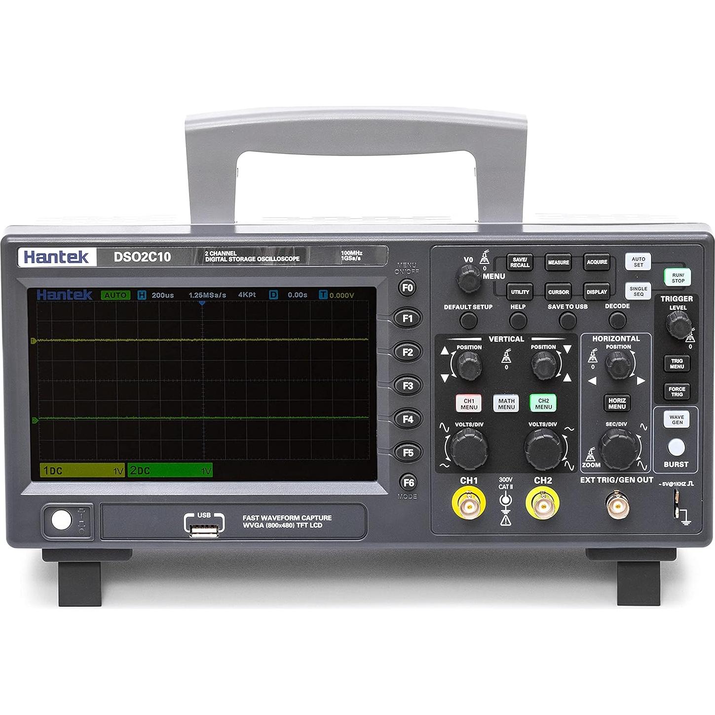 Osciloscopio Digital Hantek DSO2C10 100MHz 2CH 1GSa/s