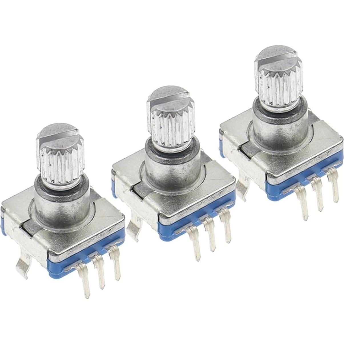 Codificador Rotatorio EC11 20 Posiciones 360° con Botón 5 Pines