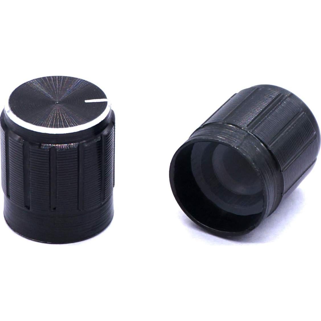 Perilla Rotativa Taiss 10pcs Eje Estriado 6mm Negro 15x16mm