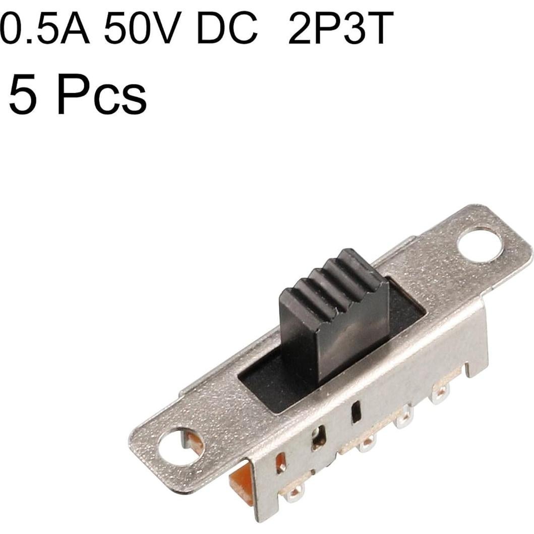 Interruptor deslizante 2P3T uxcell 5 Pcs 8 Terminales