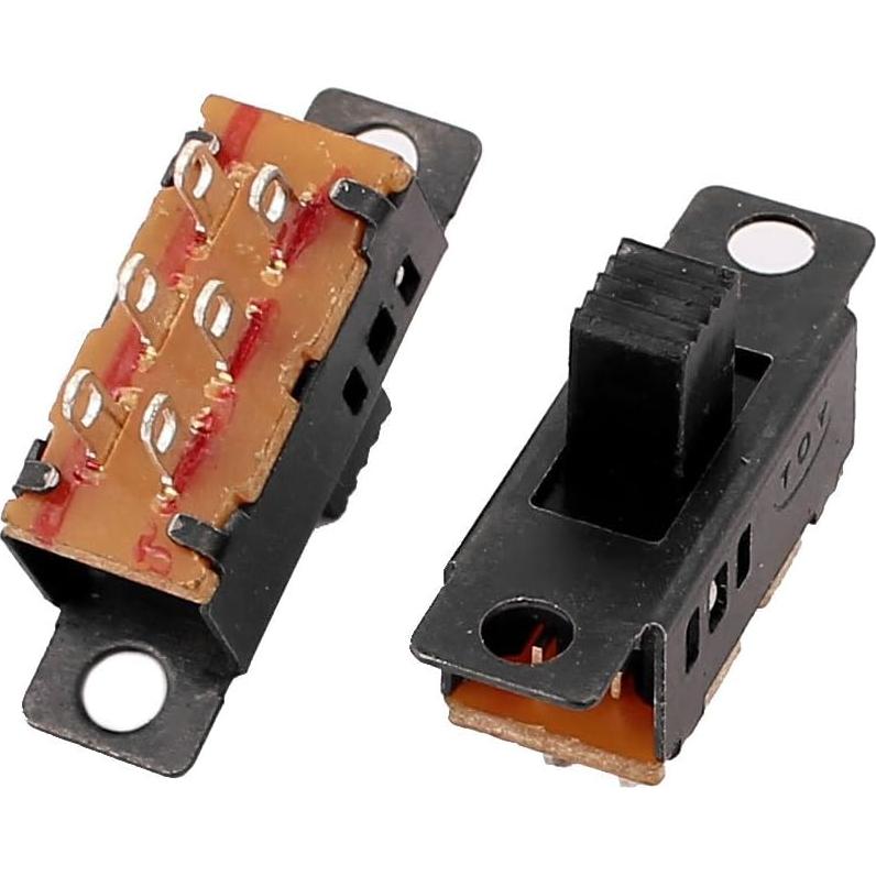 Interruptor Deslizante Micro 3 Posiciones 6P uxcell - 20 Pcs