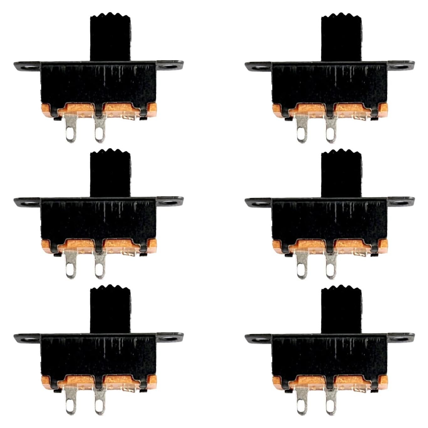 Paquete de 6 Interruptores Deslizantes Mini SPST 23mm EX