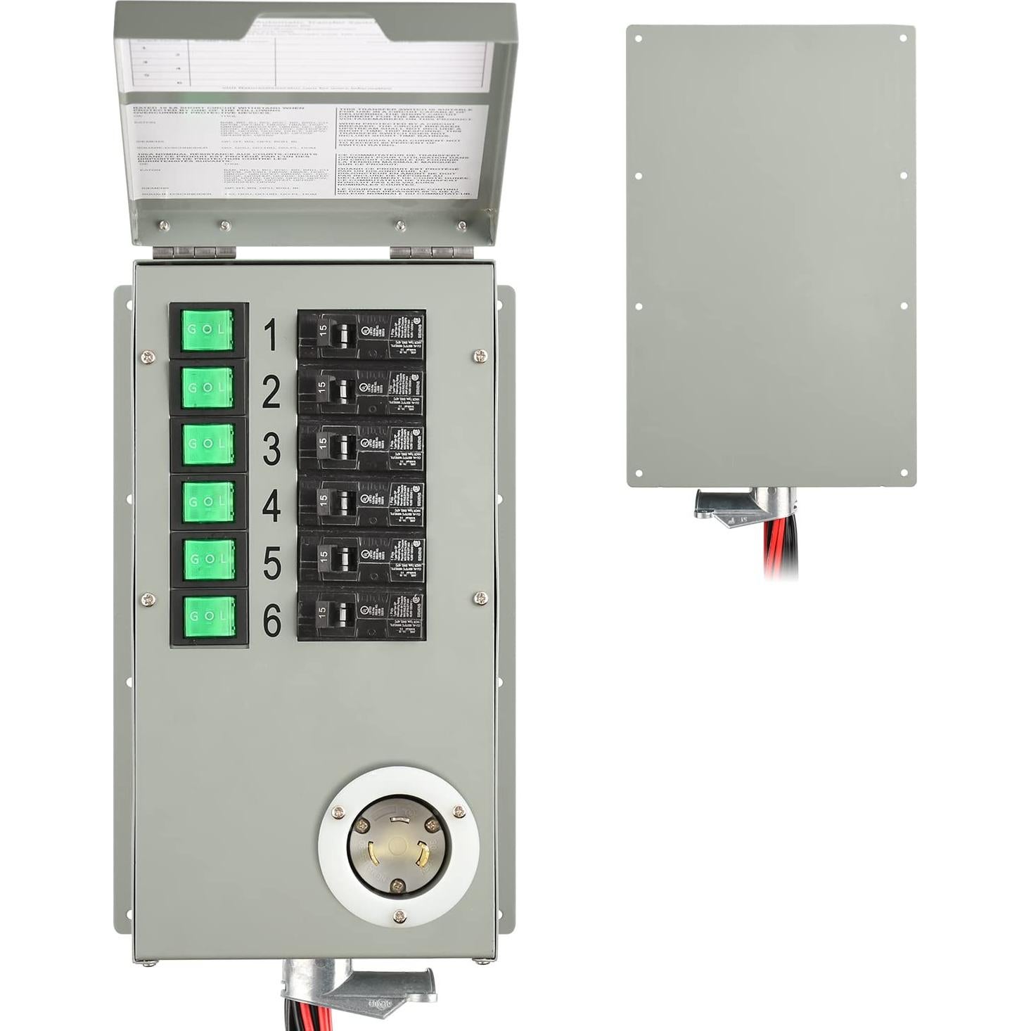 Interruptor de Transferencia HUNTKEY 30A 6 Circuitos 120V Interior