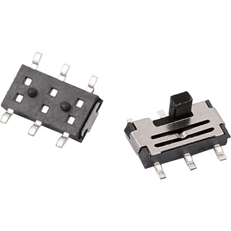 Interruptor Deslizante DPDT 6 Pin Sourcing Map 5 Pcs 7x3mm