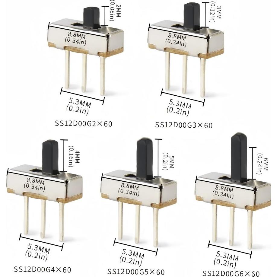 Kits de Interruptores Deslizantes Verticales Mini VANXY 300Pcs