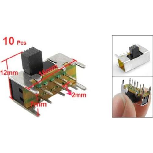 Interruptor Deslizante Horizontal 3 Posiciones 8 Pines Sourcingmap