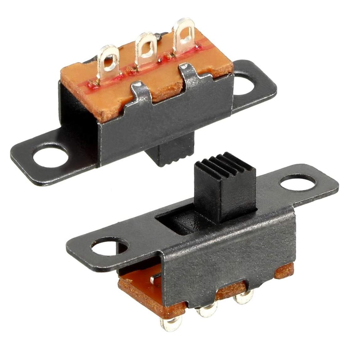 Interruptor Deslizante uxcell SPDT 3 Terminales 3mm 4 Pcs