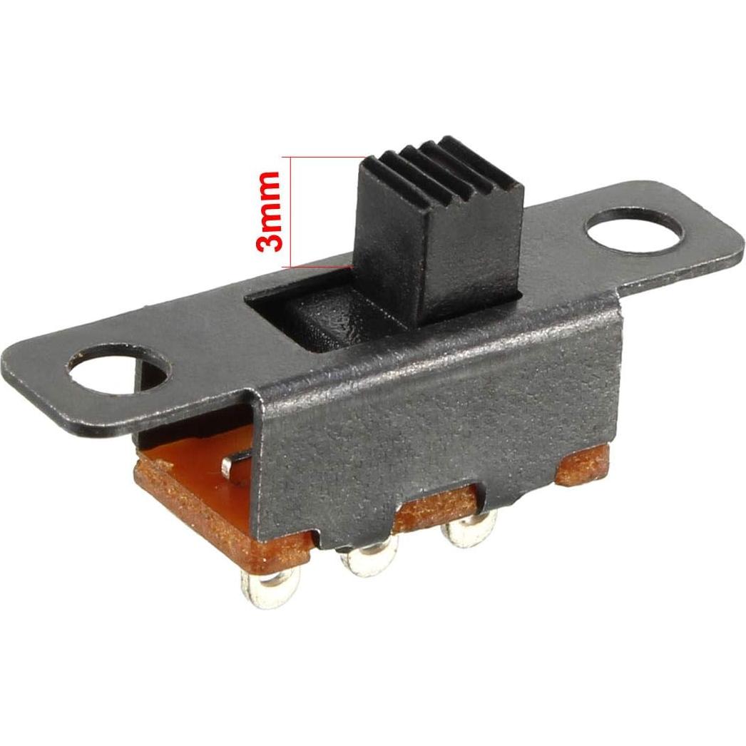 Interruptor Deslizante uxcell SPDT 3 Terminales 3mm 4 Pcs