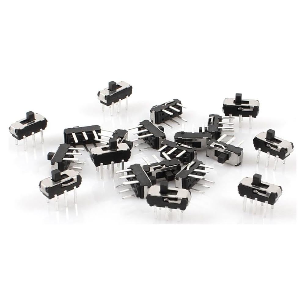 Interruptor deslizante DPDT 6 pines uxcell 9x4x3.5mm