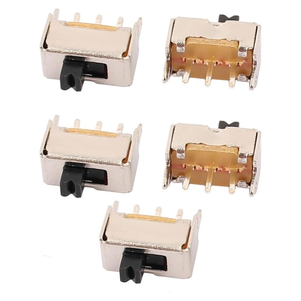 Mini Interruptor Deslizante uxcell SS-12D07 5 Piezas SPDT