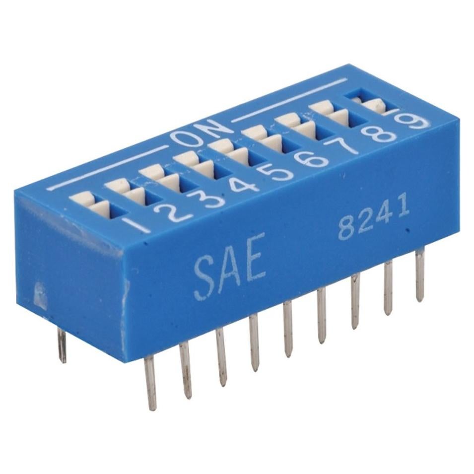Interruptor DIP deslizante Jameco Valuepro 9 posiciones - Paquete de 20