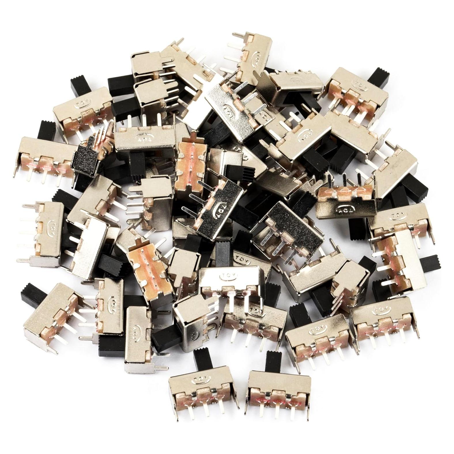 50 Interruptores de Palanca 1P2T SPDT yddmyo 5mm Verticales