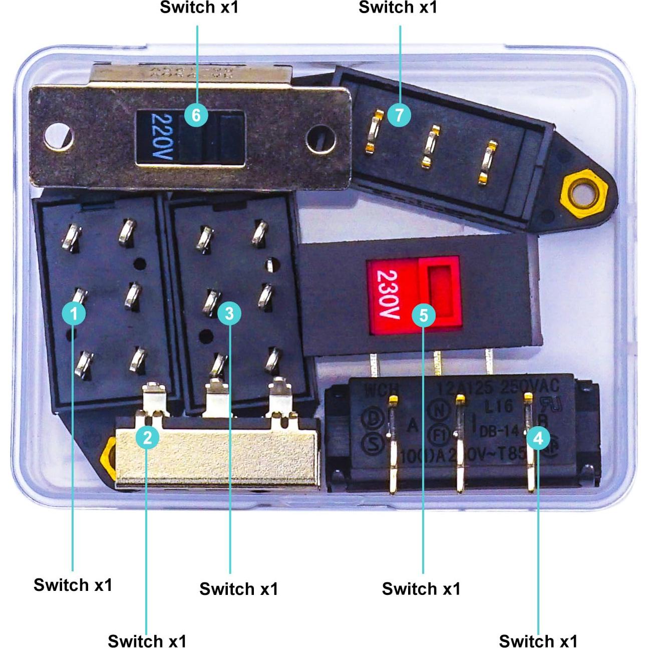 Interruptor de conversión de voltaje 110V/220V Kidisoii - Kit DIY
