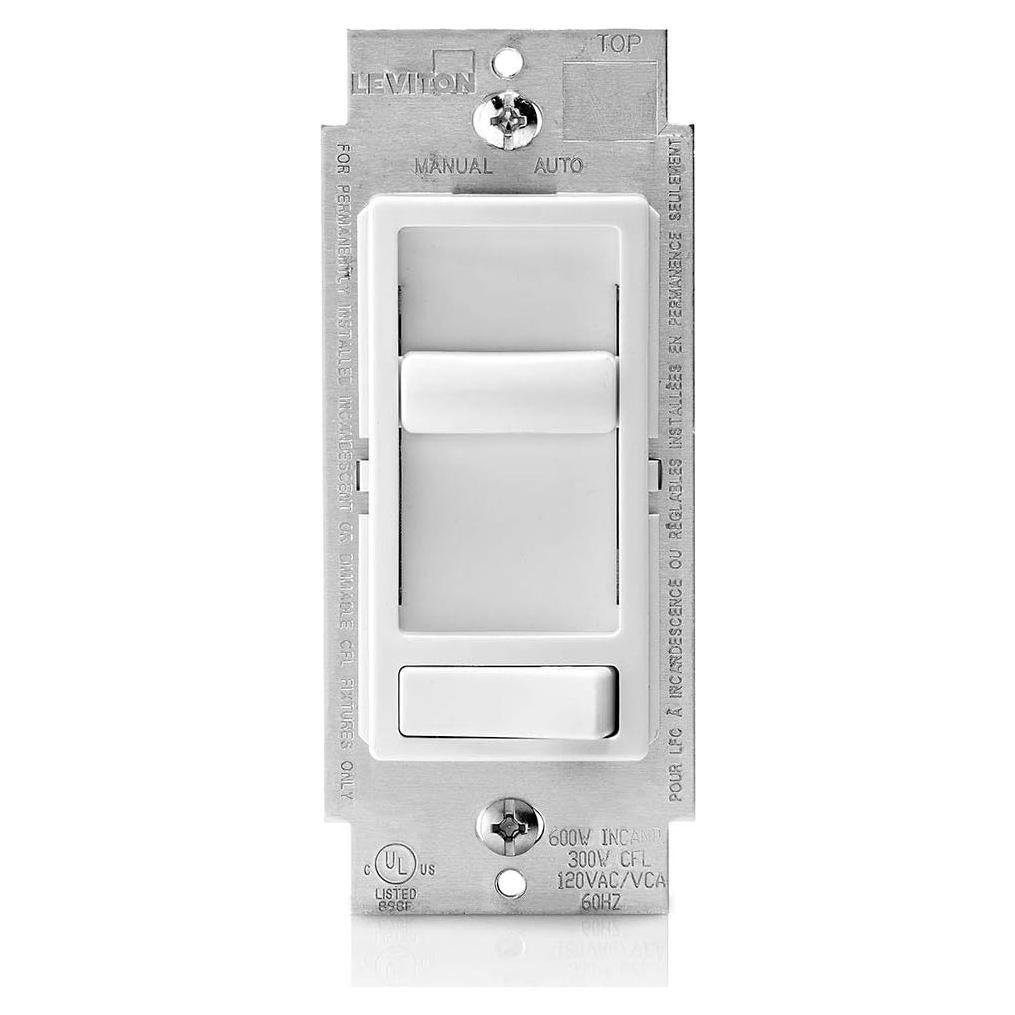 Interruptor Regulador Leviton SureSlide 300W Bajo Voltaje Blanco