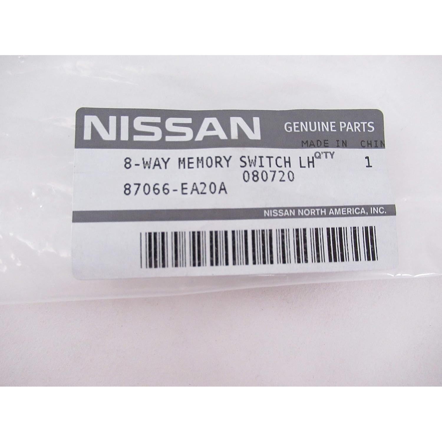 Interruptor de Deslizamiento del Asiento Izquierdo Nissan OEM