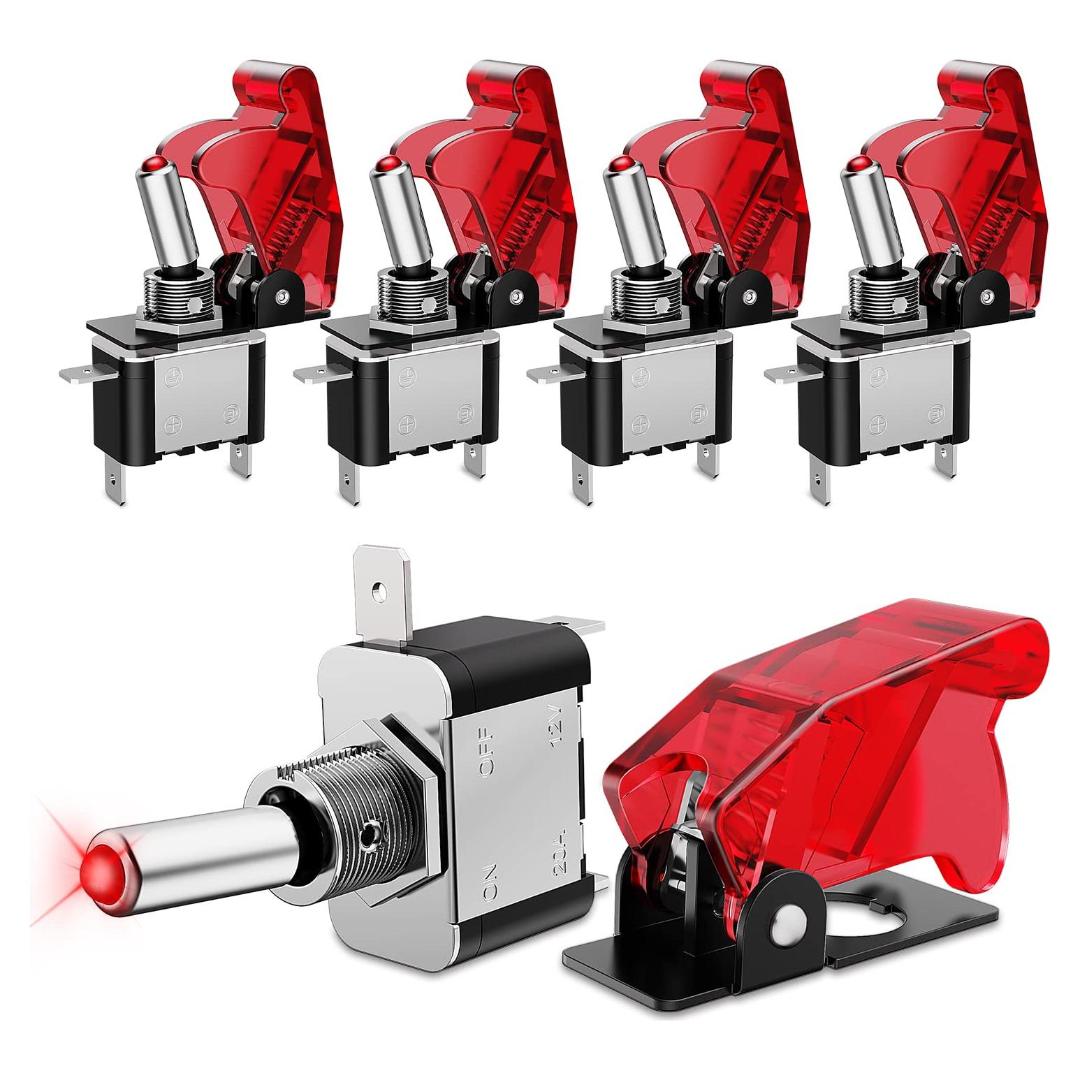 Interruptores de Palanca LED Nilight 5PCS 12V 20A SPST