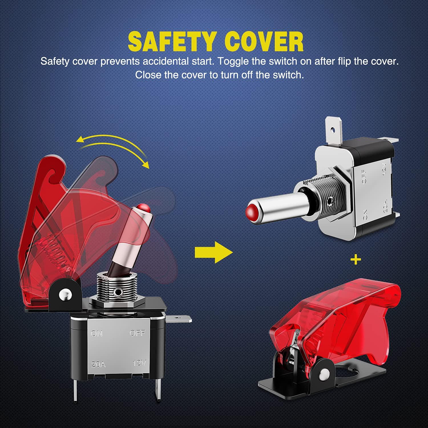 Interruptores de Palanca LED Nilight 5PCS 12V 20A SPST