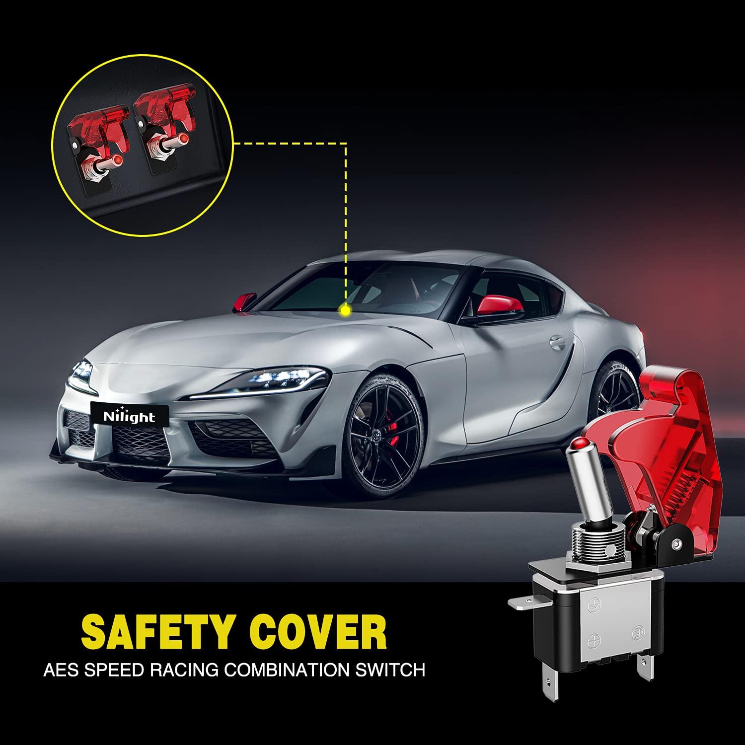 Interruptores de Palanca LED Nilight 5PCS 12V 20A SPST