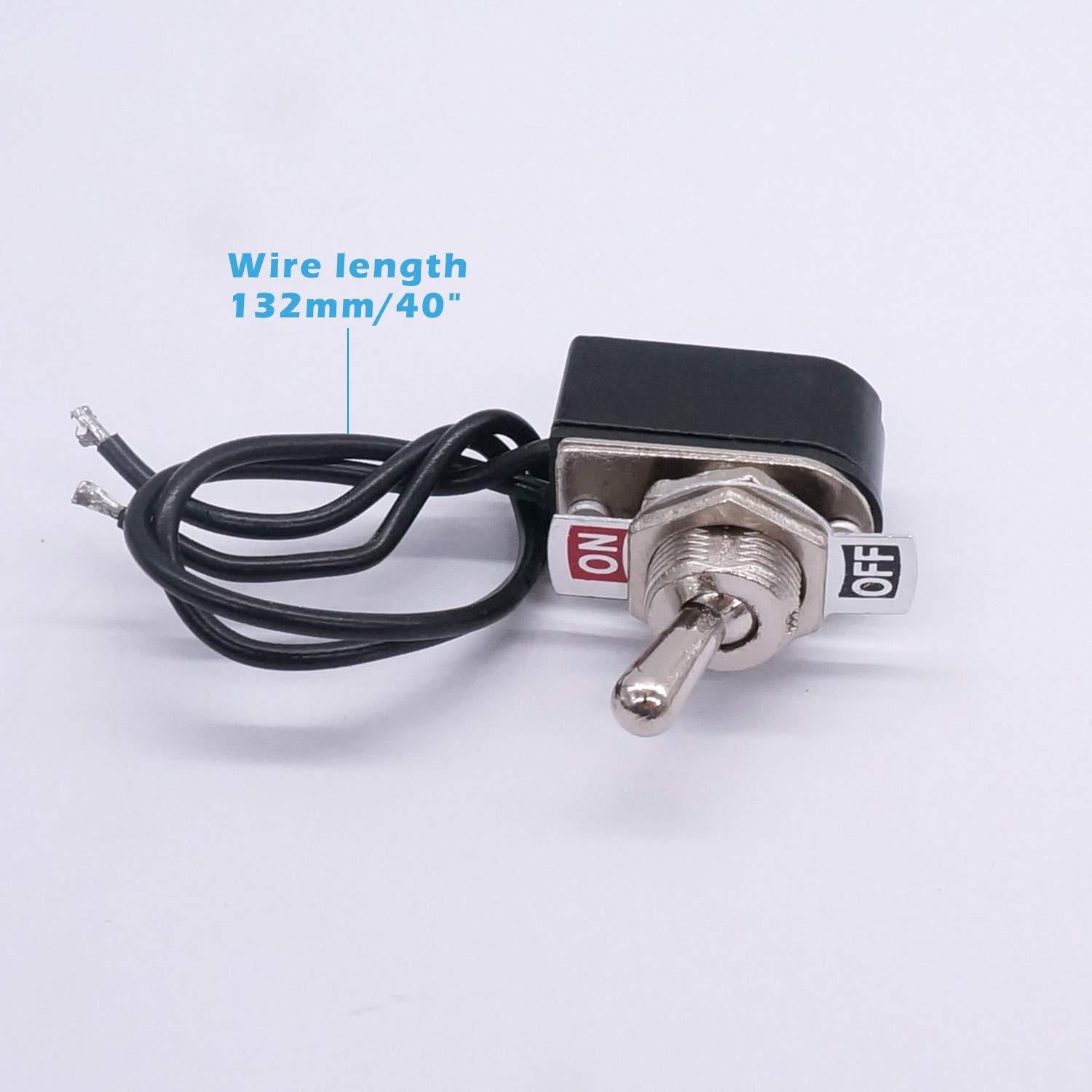 Interruptor de Palanca SPST Taiss 2 Piezas 6A 125V ON/OFF