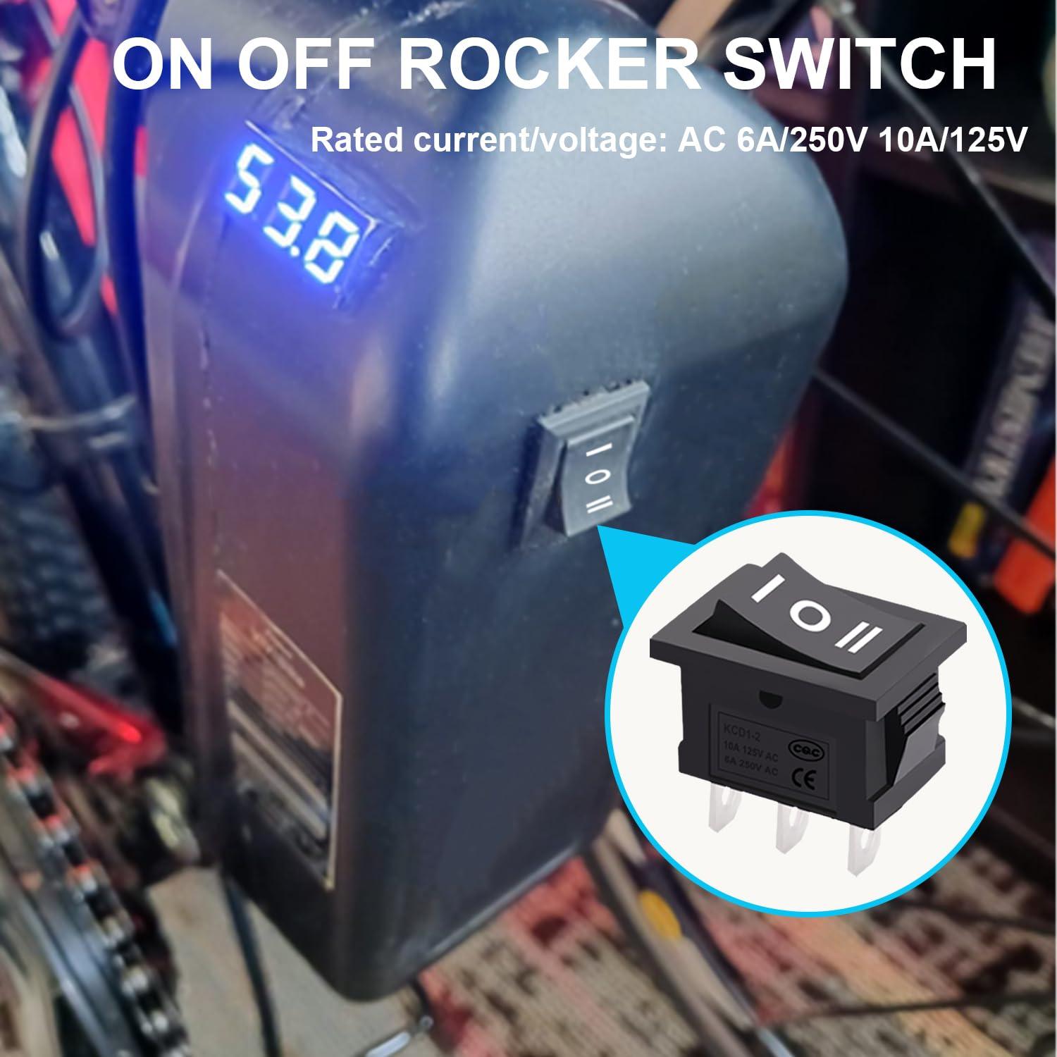 Interruptor Rocker 12V TWTADE KCD1-2-103 3 Posiciones 6 Pcs