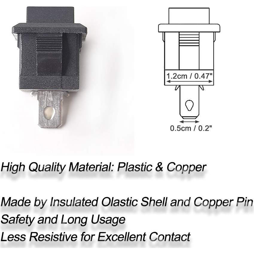 Interruptor Rocker Mini SPST 2 Pines EKYLIN - Paquete de 5