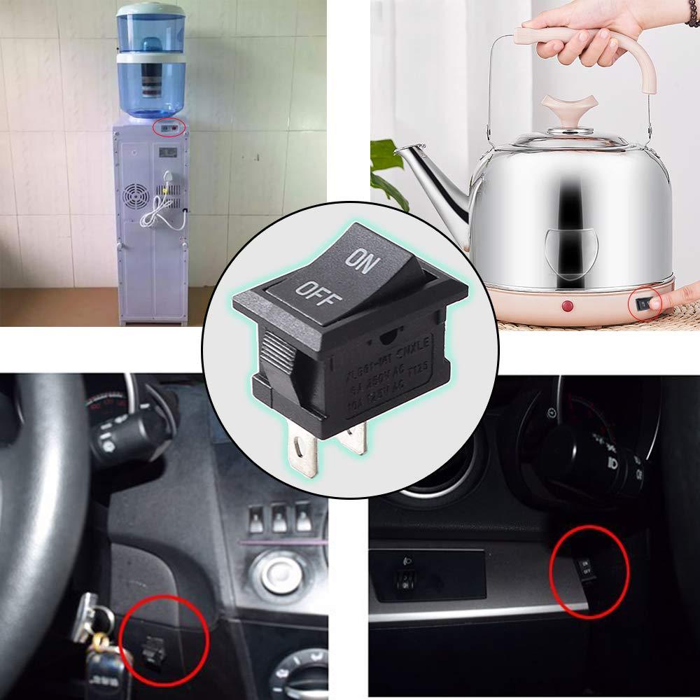 Interruptor Rocker Mini SPST 2 Pines EKYLIN - Paquete de 5