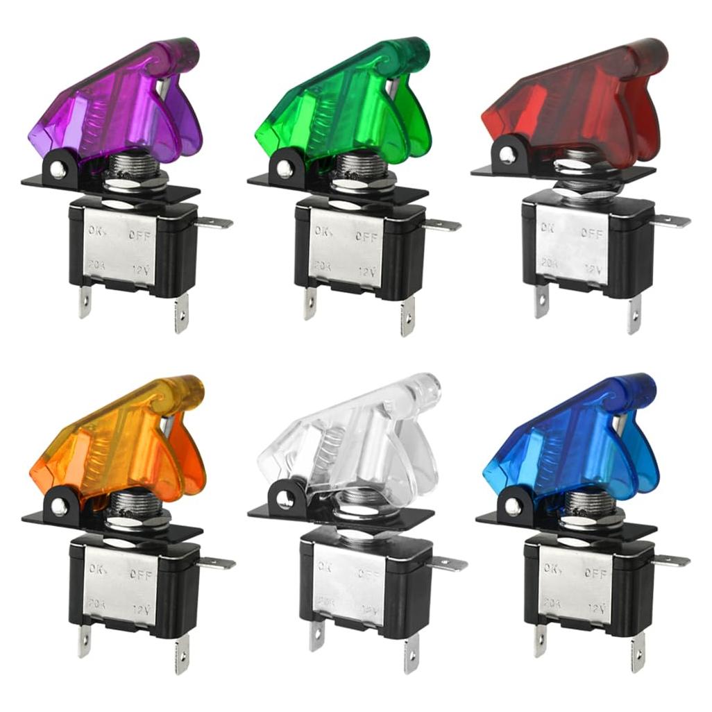 Interruptores de Palanca LED 12V 20A WMYCONGCONG 6 Colores