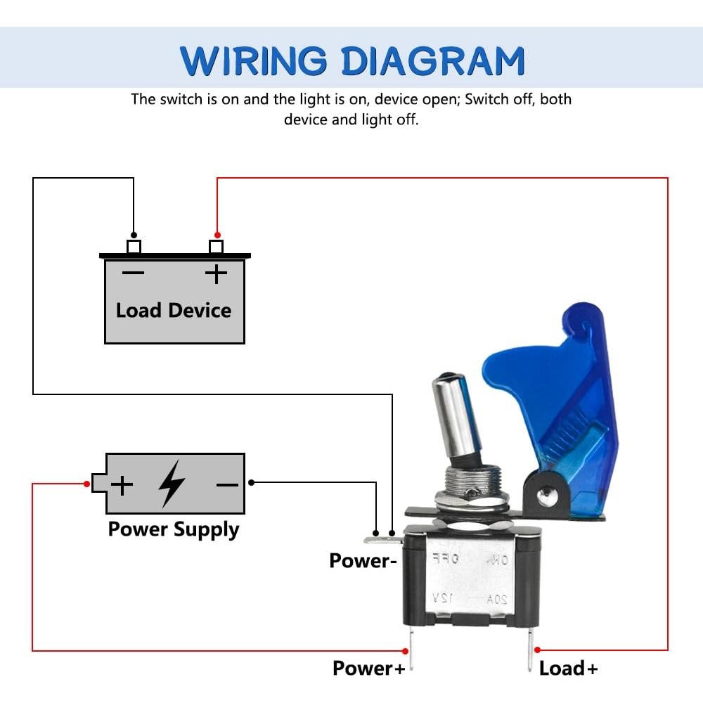 Interruptores de Palanca LED 12V 20A WMYCONGCONG 6 Colores