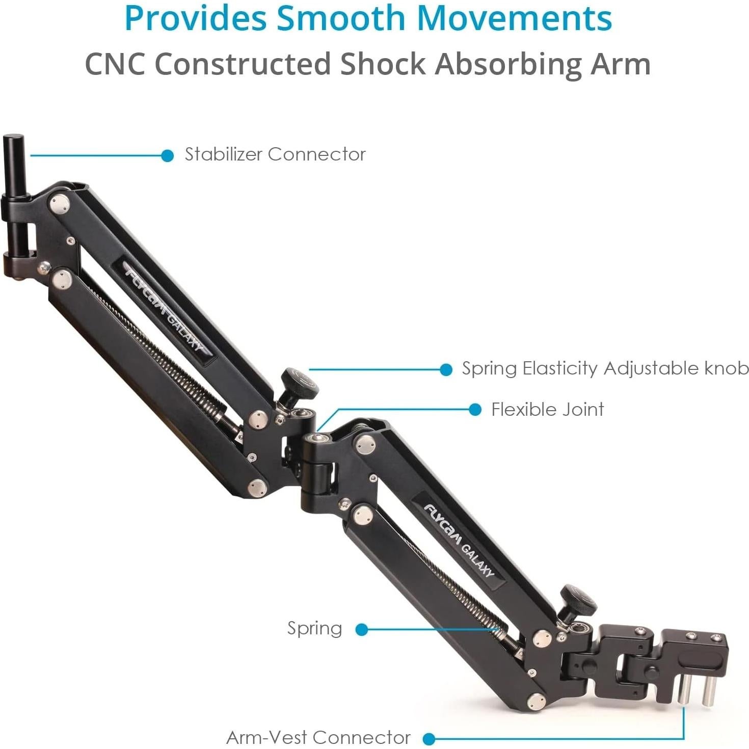 FLYCAM Galaxy Doble Brazo y Chaleco Estabilizador 2,27kg