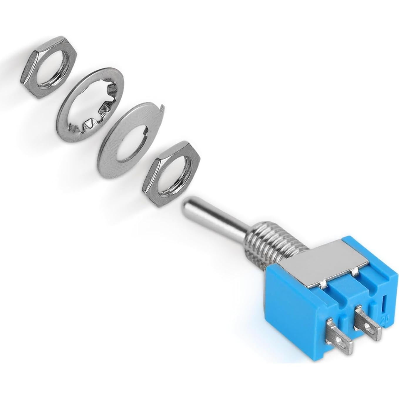 10 Interruptores de Palanca MTS-101 6A 125V 2 Pines ON/OFF