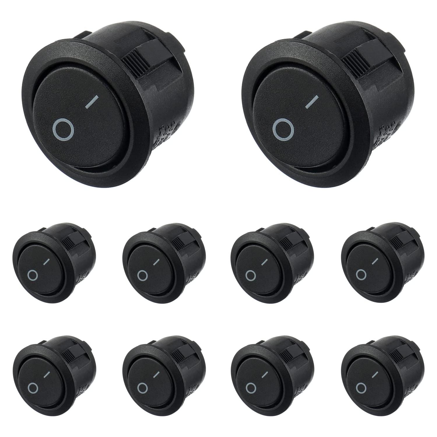 Interruptor Rocker KCD1 10A 125V AC 6A 250V AC 2 Pines