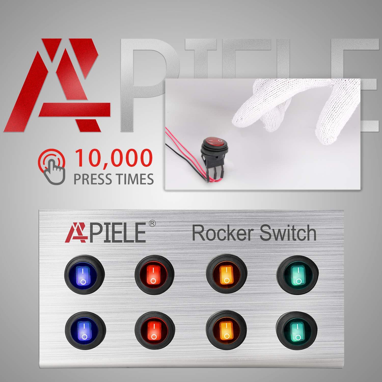 Interruptor de Palanca APIELE KCD1-8-101NW 12V 20A LED 20mm