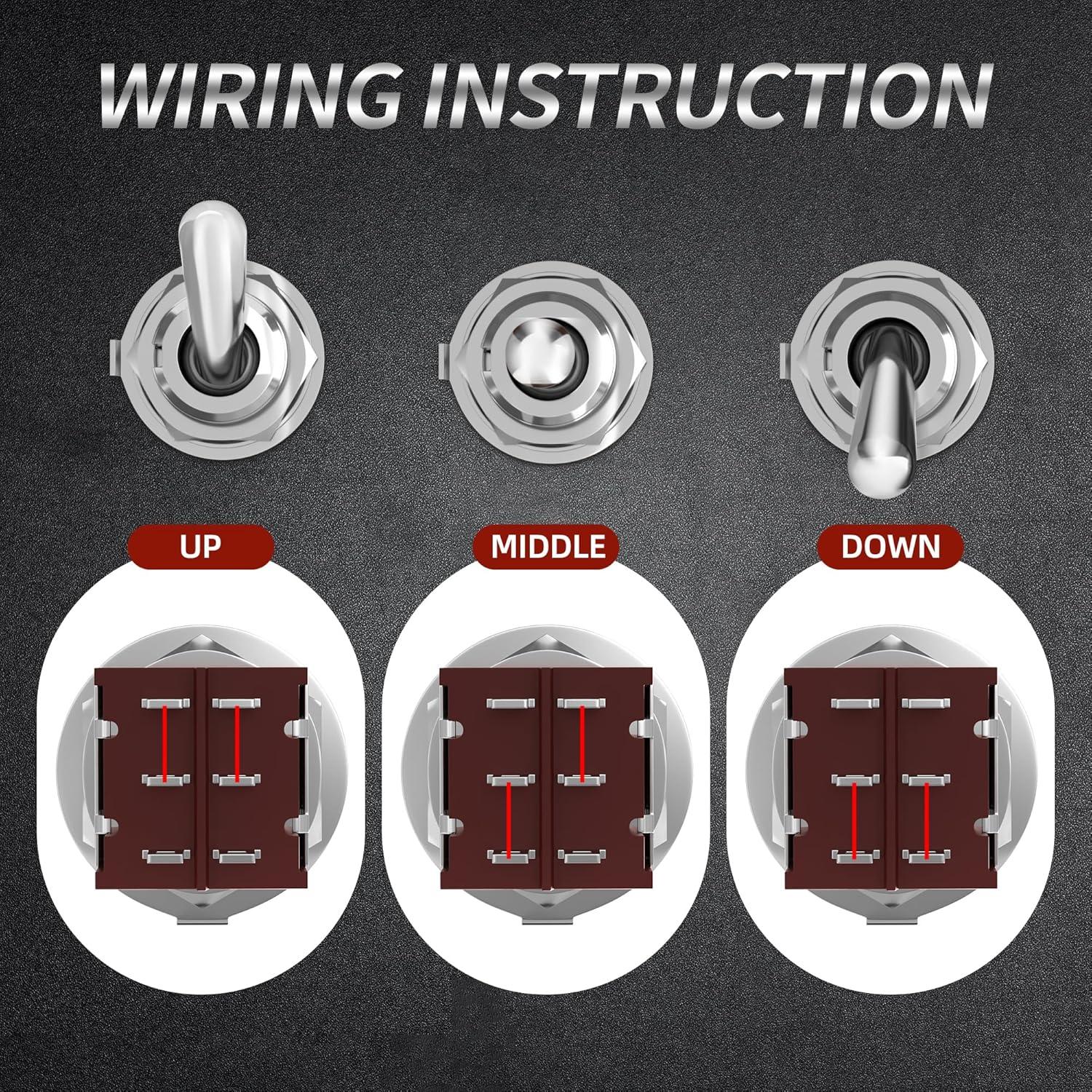 Interruptor de Palanca DaierTek 3 Vías DPDT para Guitarra