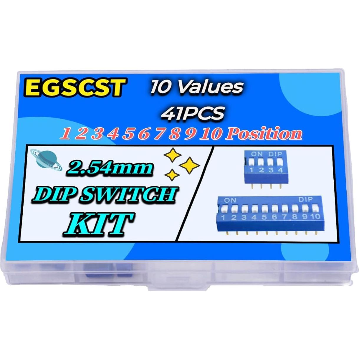 Kit de 41 Interruptores de Palanca Azul EGSCST 1-10 Posición