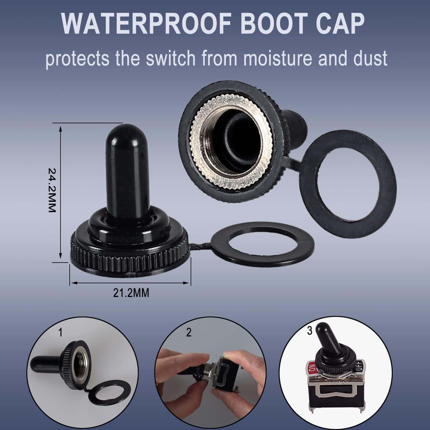 Interruptor de Palanca DMWD 30A 12VDC 2P Negro ON/OFF